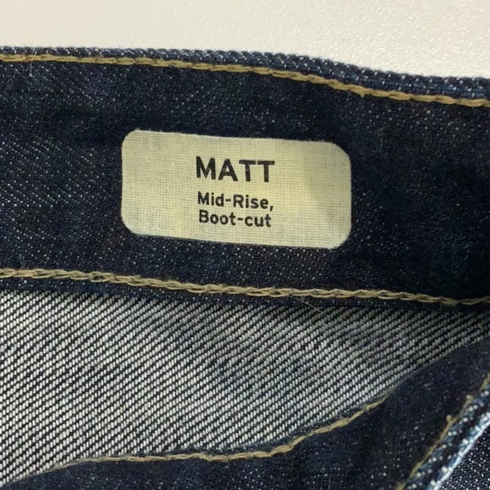 Mavi Mens Matt Mid Ruse Boot Cut Blue Jeans A4
